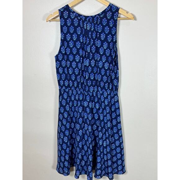 Rebecca Taylor Sleeveless Silk Knee Length Dress Size 6 A Line Cottage Designer - Picture 5 of 10